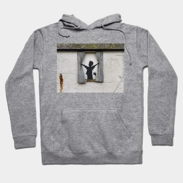 Banksy Boy & Cat Morning Hoodie by foozler